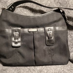 Etienne Aigner black canvas purse